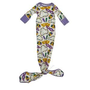 NWT Southern Slumber One Size Knotted Gown in Mardi Gras